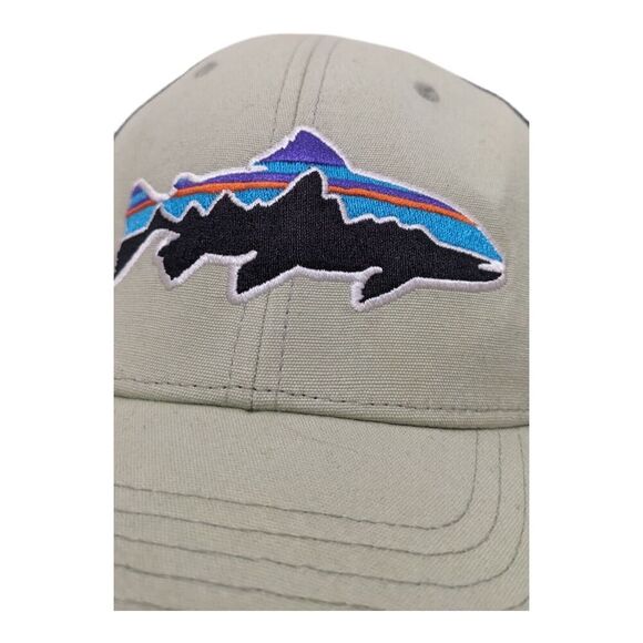 Patagonia Fitz Roy Fish Trout Mesh Trucker Snapback Hat Cap Adjustable - Picture 2 of 4